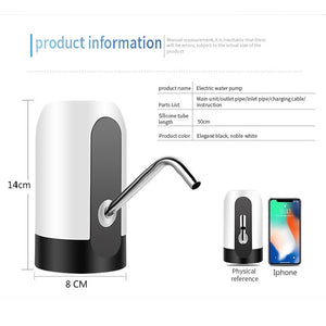 Bottle Pump USB Charging Automatic Electric Water Dispenser Pump One Click Auto Switch Drinking Dispenser - ThisIsWhyYourFly