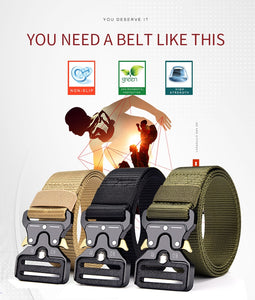 Men's Belt Army Outdoor Hunting Tactical Multi Function Combat Survival High Quality Marine Corps Canvas For Nylon Male Luxury - ThisIsWhyYourFly